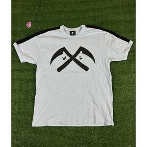 Warren Lotas Crossed Scythe Light Blue Ringer T-Shirt (USED)- Size XXL